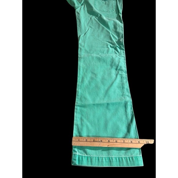 Vintage Y2K 90s Mossissue Mossimo Mint Green Denim flare Pants Size 7 cotton - Picture 8 of 11